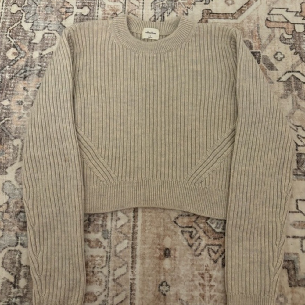 Aritzia Wilfred Free Cropped Sweater